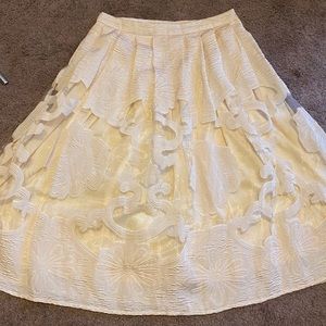 Cream floral skirt